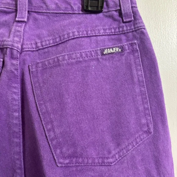 Vintage Jeanjer by Jordache Purple High Waisted Mom Jeans Denim Jeans Size 9/10 - Picture 5 of 9